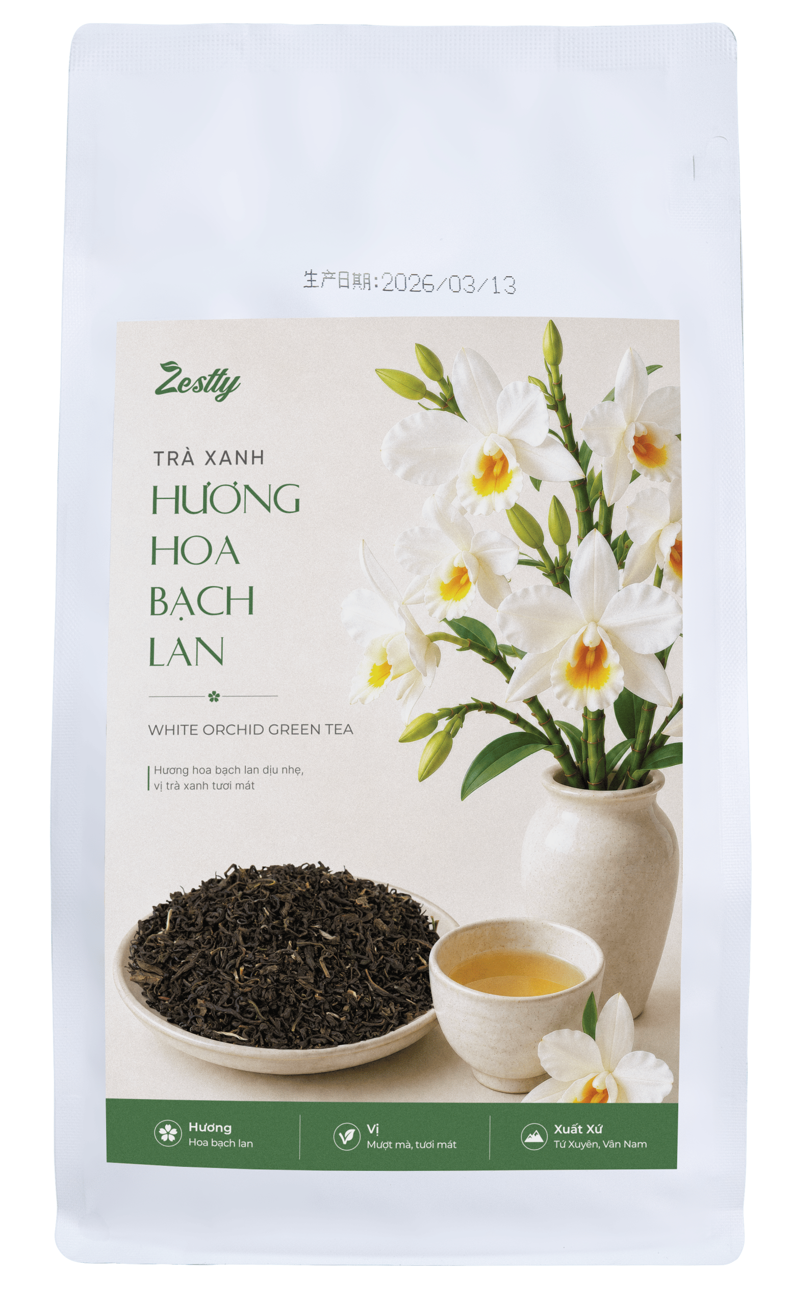 Trà Xanh Hương Hoa Bạch Lan